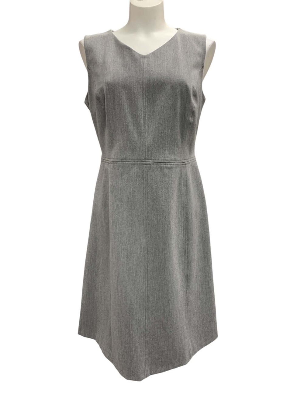 Daniel Hechter Grey Sleeveless Midi Sheath Dress Size L